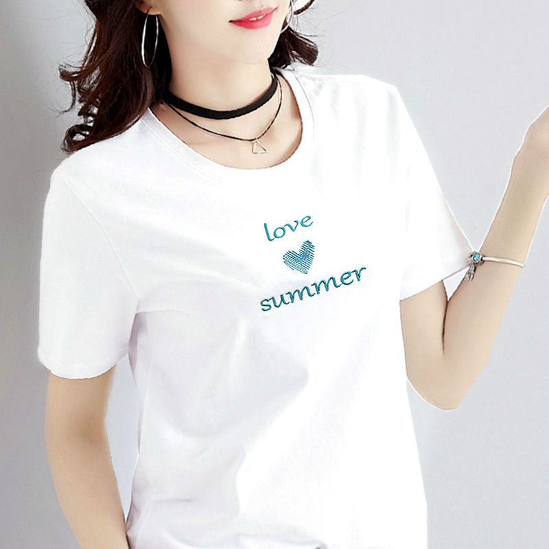 单/套装女夏季时尚t恤+碎花半身裙2021新款两件套洋气中长款a字裙 208白t恤 单件 S