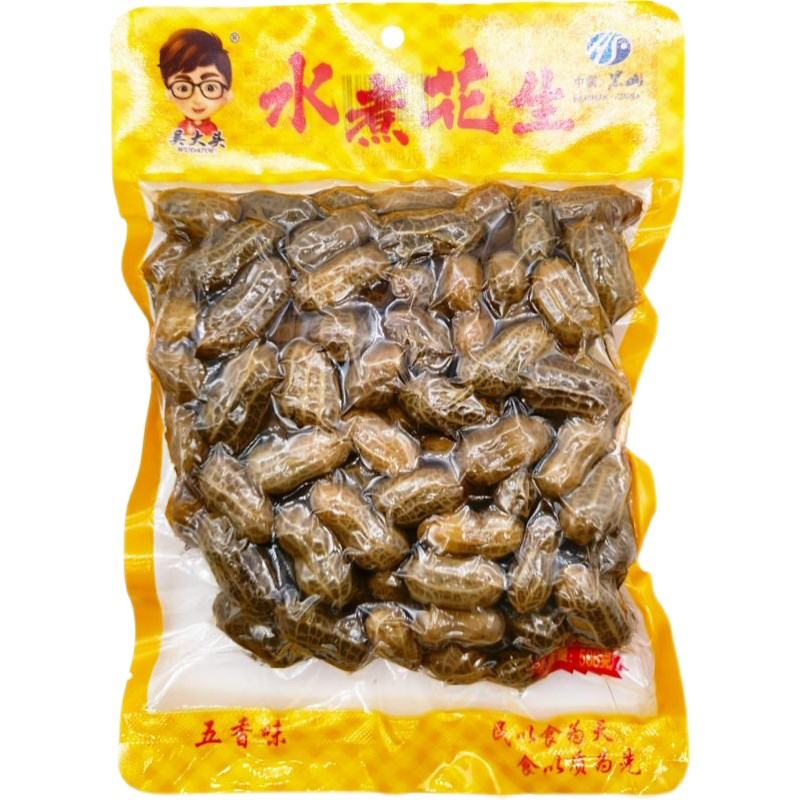 水煮盐水花生508gx5袋米带壳五香味下酒菜大份袋装花生休闲小零小吃高清大图