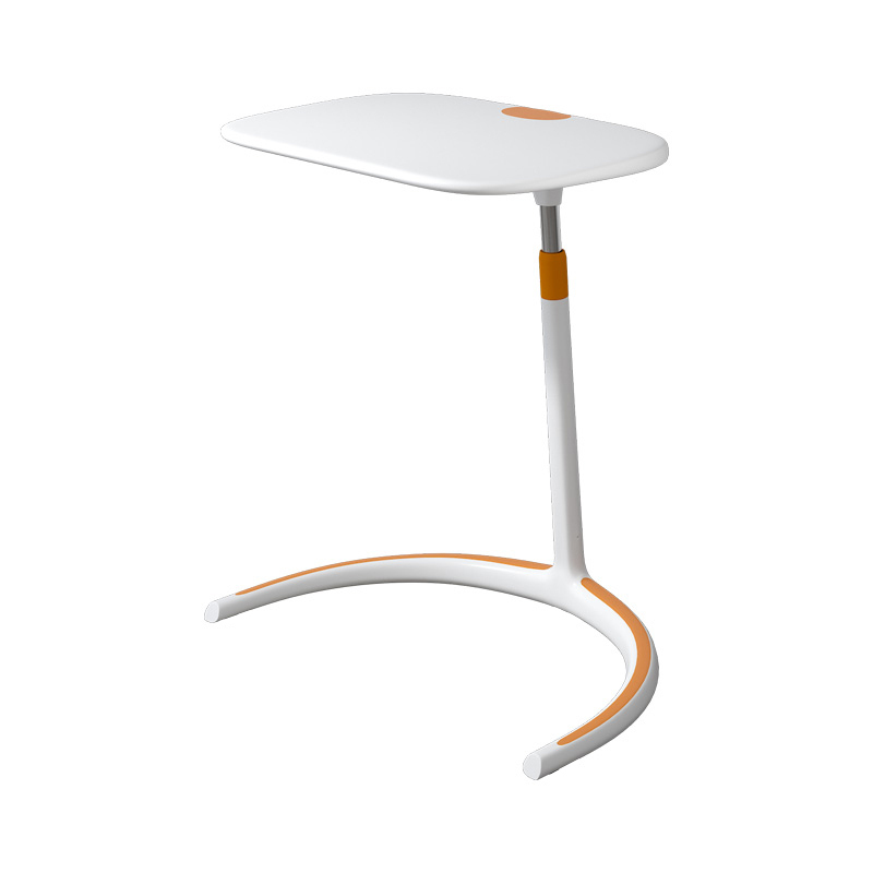 森美人简约现代沙发边几创意c型移动边桌茶几可升降网课小桌子 橙色