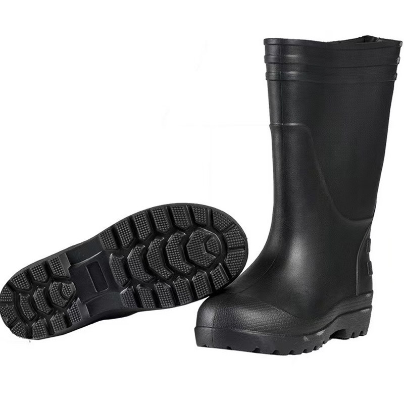 邦能之星EVA雨鞋高筒黑色防水耐油耐酸碱工厂食品靴厨房防护雨靴N55815高清大图