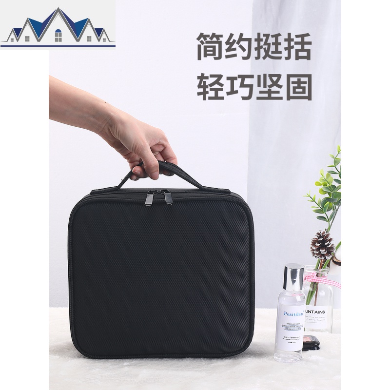化妆包女小号手提便携ins风超火旅行化妆品收纳包大容量化妆箱 三维工匠高清大图