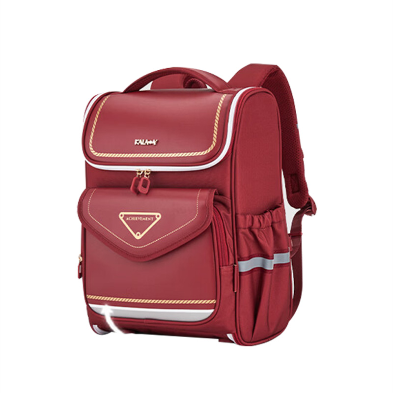卡拉羊 CX2587 5维防下坠小学生1-4年级减负大嘴书包 280*360*175mm 18L(单位:个)酒红色