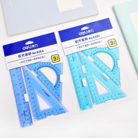 得力(deli)儿童软尺15cm20cm30cm可弯曲直尺糖果色塑料软尺子学生文具 2套三角软尺（6204）