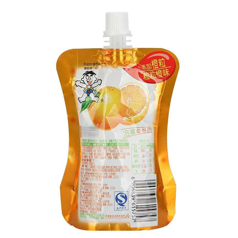 旺旺 维多粒果粒果冻爽(粒粒橙味)150g/袋(口袋包)