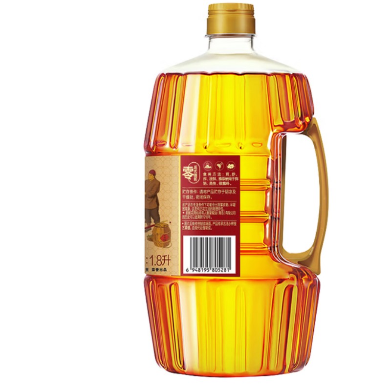 胡姬花 食用油压榨 古法小榨 花生油1.8L高清大图
