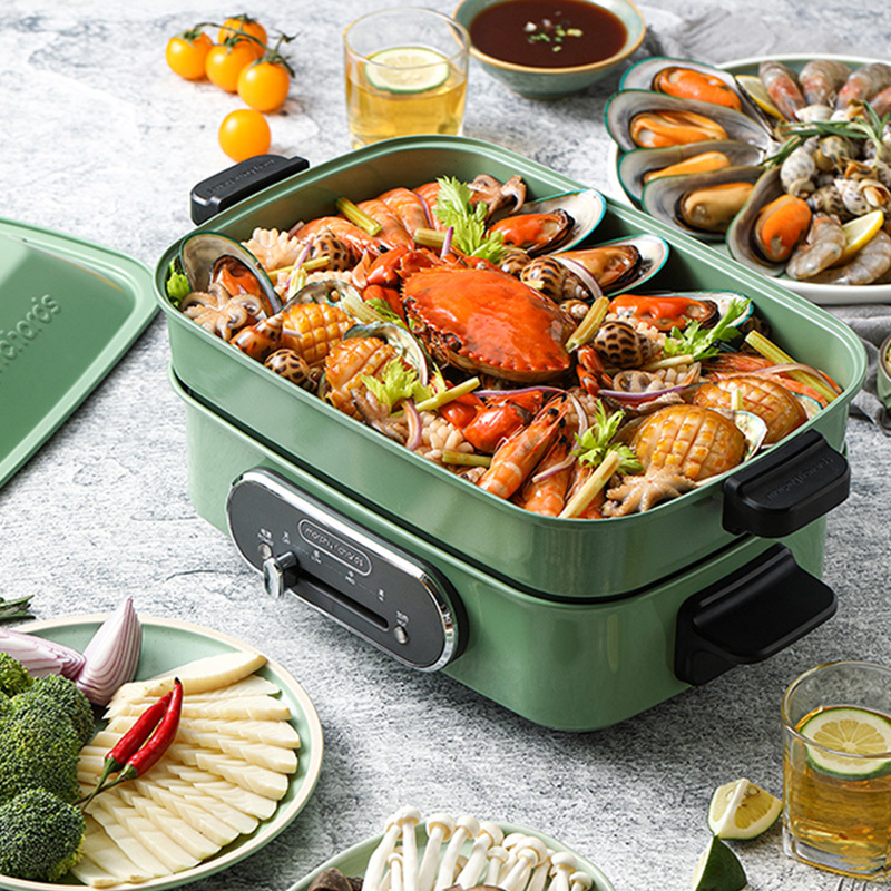 摩飞多功能锅2.5L精准控温持续加热安全防烫清新绿MR9088高清大图