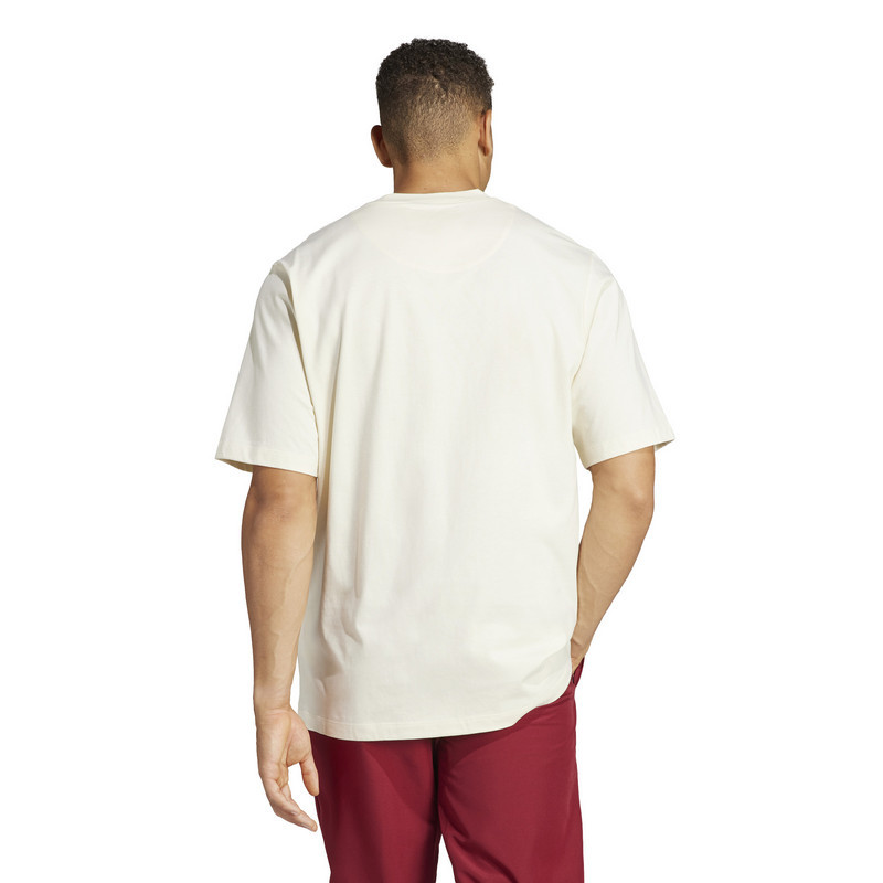 adidas Manchester 曼联足球休闲文化运动圆领短袖T恤 男款 乳白色 IA8552