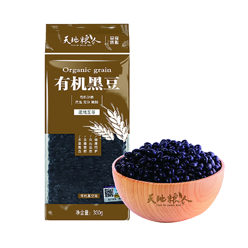 天地粮人有机黑豆330g/袋