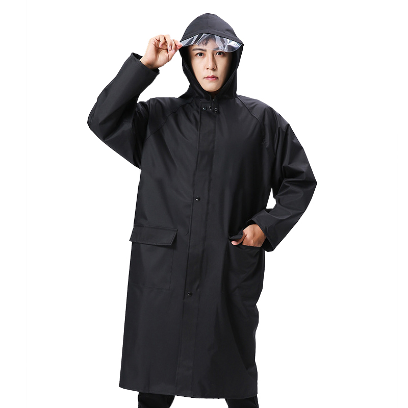 三极户外(Tri-Polar) TP1678 户外单层劳保安保反条光雨披 XL码 黑色高清大图