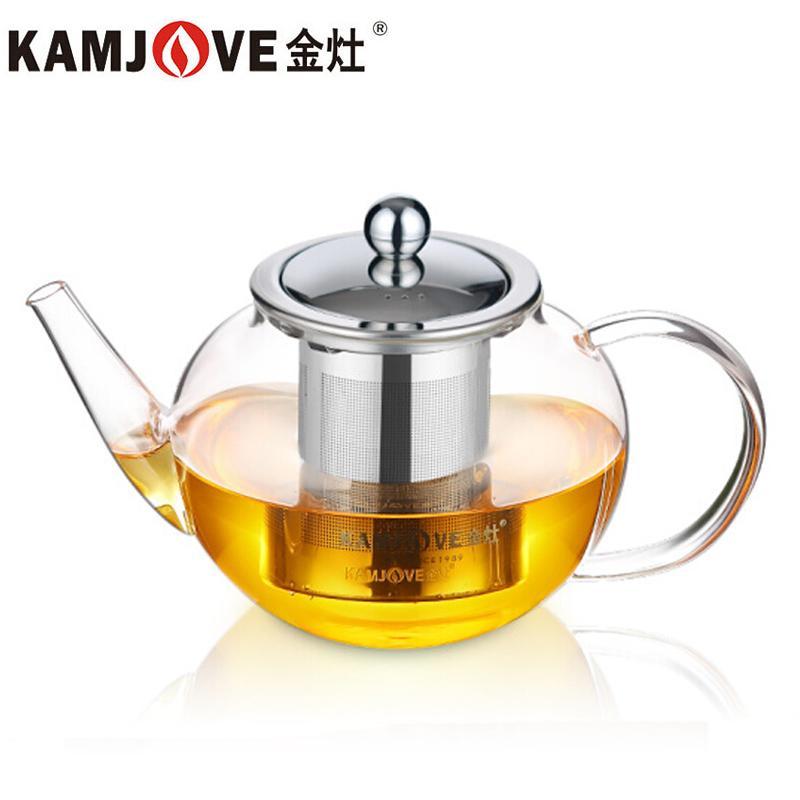 金灶(KAMJOVE) A-08泡茶壶 800毫升 玻璃过滤茶器玻璃水壶飘逸杯 可在电陶炉加热使用