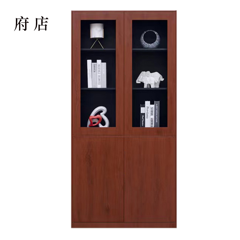 府店办公室背景柜对称文件柜木质展示储物柜900*420*2000mm[工厂现做 七天内发货]