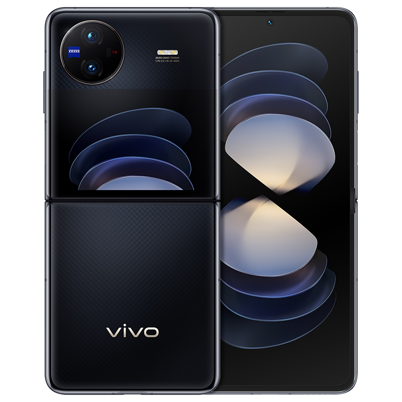 vivo X Flip 12GB+256GB 钻黑 5G全网通折叠屏新品手机 一代骁龙8+芯片5000万蔡司专业影像50万次无忧折叠44W闪充120Hz拍照学生游戏手机