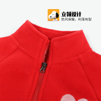 史努比SNOOPY童装儿童绒外套春秋新款女童长袖开衫衣服女生外穿绒上衣