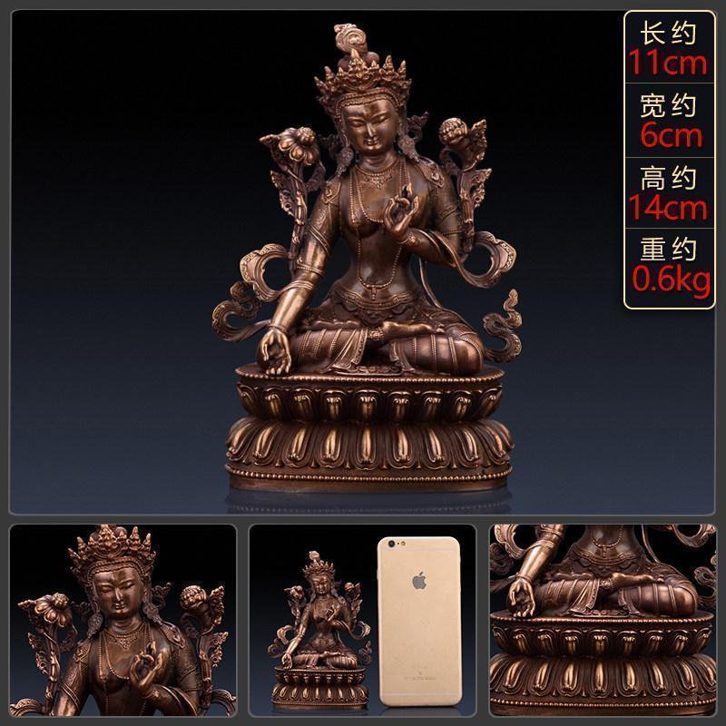 美帮汇白度母佛像 铜藏传密宗增寿救度佛母紫铜随身小佛像摆件高清大图