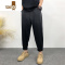 YANXU男士裤子2023新款夏季直筒宽松休闲裤痞帅阔腿九分哈伦垂感裤子男