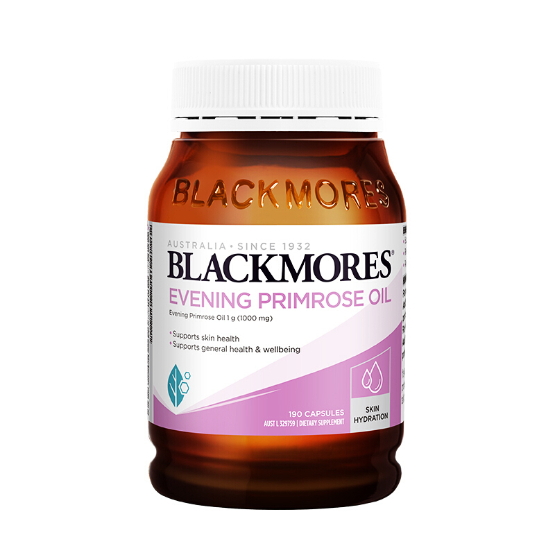 Blackmores 澳佳宝 月见草油精华软胶囊 190粒 1瓶装 平衡女性内分泌保养 澳洲进口