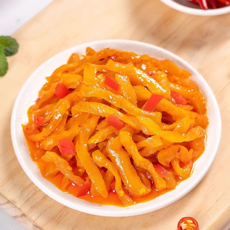 吉香居麻辣香辣萝卜干大头菜榨菜下饭菜咸菜开味小菜四川泡菜80g*3图片