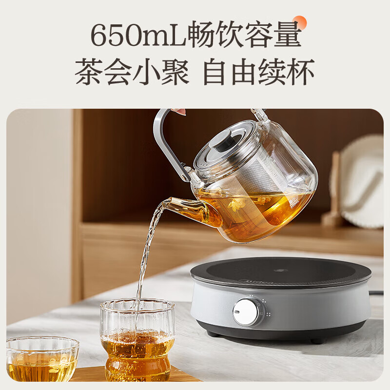 美的(Midea)电陶炉电磁炉家用宿舍旅行800W小功率 煮面炒菜火锅炉多功能 MC-HW08EY08高清大图