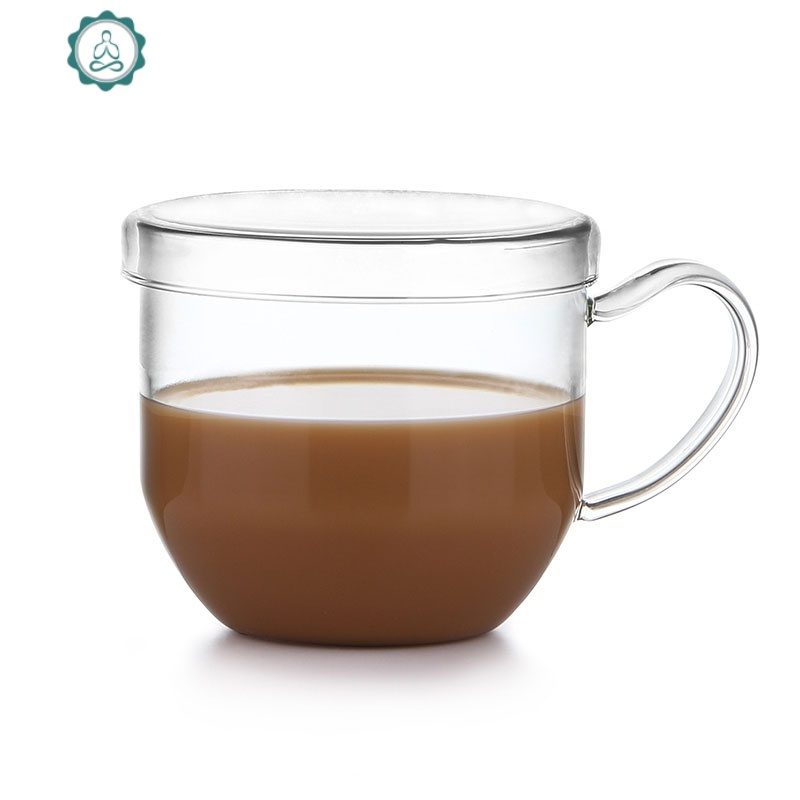 可加热牛奶杯微波炉专用的杯子女家用大容量透明水杯玻璃杯 封后 [套餐一]高款杯500ml+保温杯垫