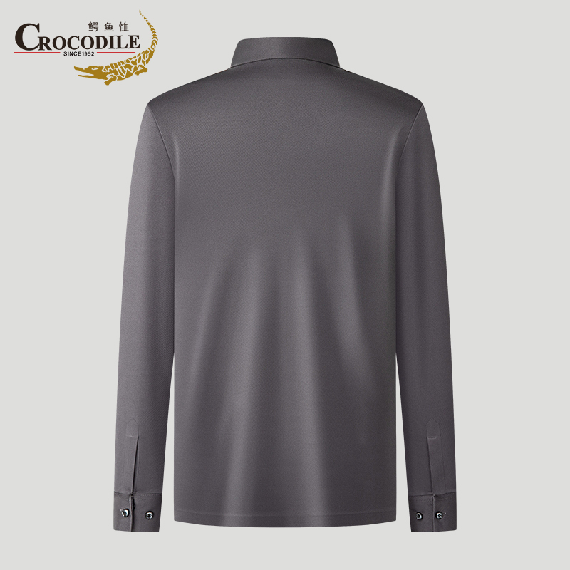 鳄鱼恤crocodile男士polo衫翻领长袖t恤爸爸父亲上衣