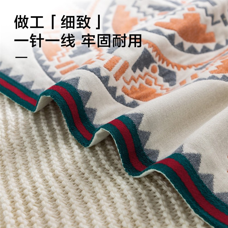 梦特娇纯棉纱布枕巾加大加厚北欧简约全棉家用情侣一对装夏季单人枕头巾