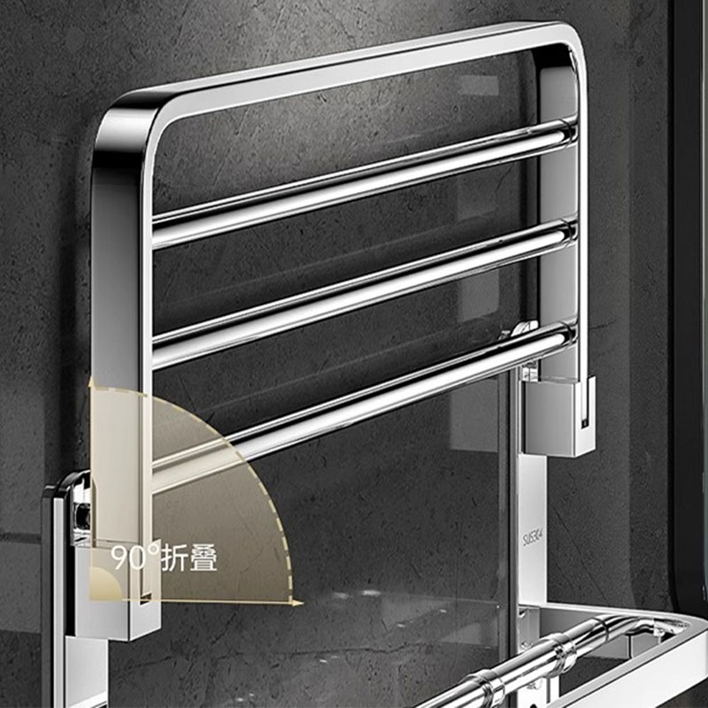 宜掌柜不锈钢毛巾架两件套套高清大图