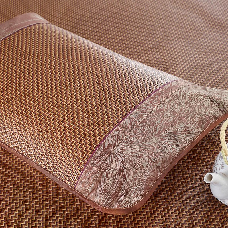 单双人枕套夏季冰丝冰藤席凉枕套48×74宿舍成人凉席学生古藤枕套