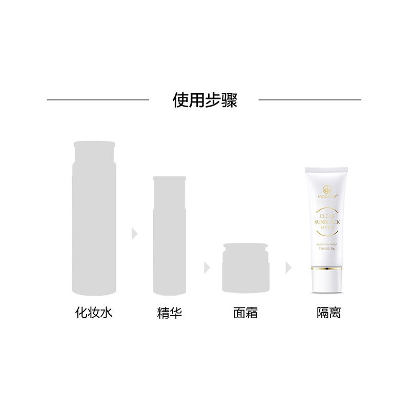 麦吉丽mageline清透隔离防护乳50g轻薄透气防护