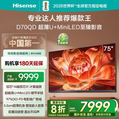 海信(Hisense) 电视 75D70QD