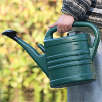大容量塑料洒水壶浇花壶家用喷壶 5L墨绿色单柄壶 4只