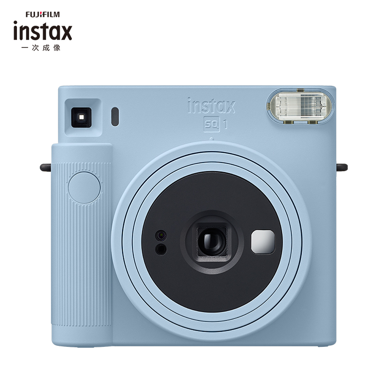 富士(FUJIFILM)INSTAX 拍立得 相机 一次成像相机SQUARE SQ1 冰川蓝色 富士方形尺寸胶片相机