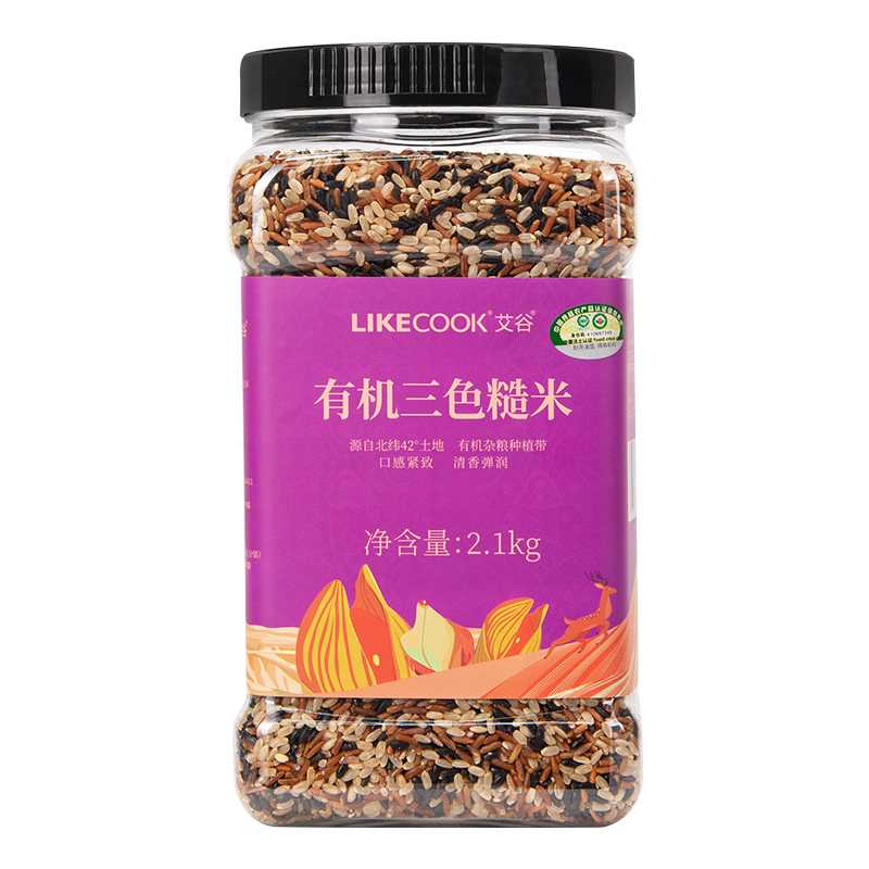 艾谷 有机三色糙米-2.1kg高清大图