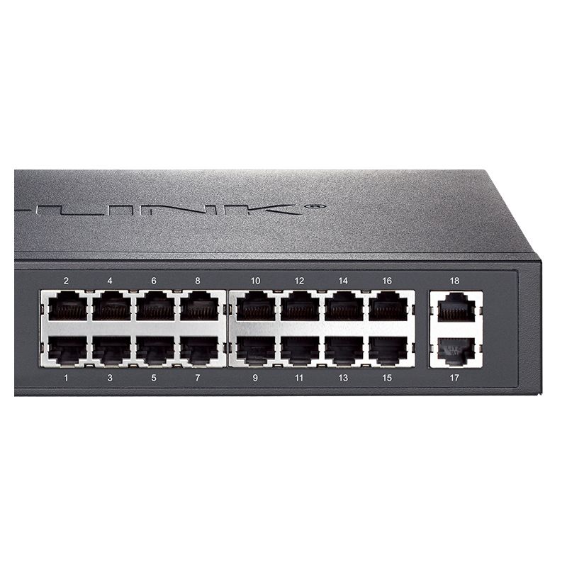 普联(TP-LINK)TL-SG1218P 18口千兆非网管以太网PoE供电交换机16口千兆网线供电+2千兆网口高清大图