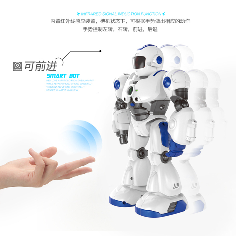 星域传奇(XINGYUCHUANQI) 智能遥控机器人玩具 手感无线遥控儿童电动早教益智唱歌跳舞机械战警 男孩玩具可编程