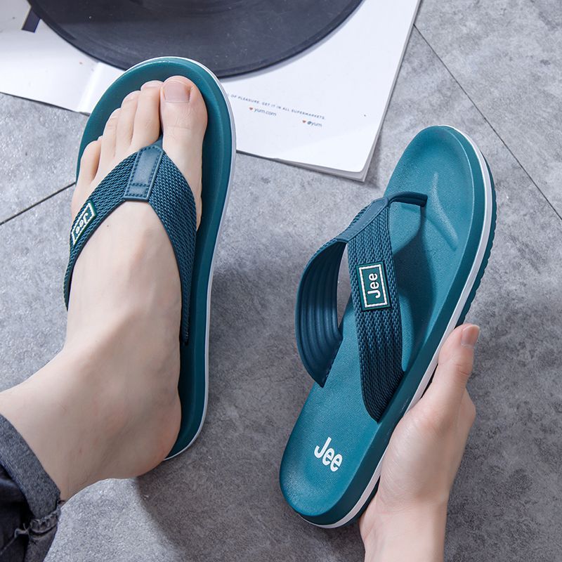 帅气潮流外出休闲风男款夹脚拖鞋防滑耐磨男人字拖潮款