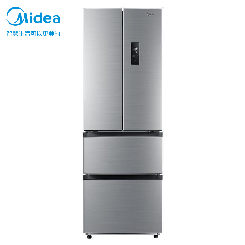 美的(Midea)323升法式多门冰箱一级能效双变频风冷无霜铂金净味三挡变温电脑温控家用冰箱BCD-323WTPM(E)