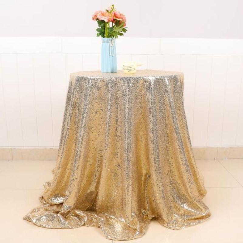 香槟色 30*180cm 婚庆婚礼亮片桌布生日派对甜品台桌布Party布置婚桌装饰亮片布料