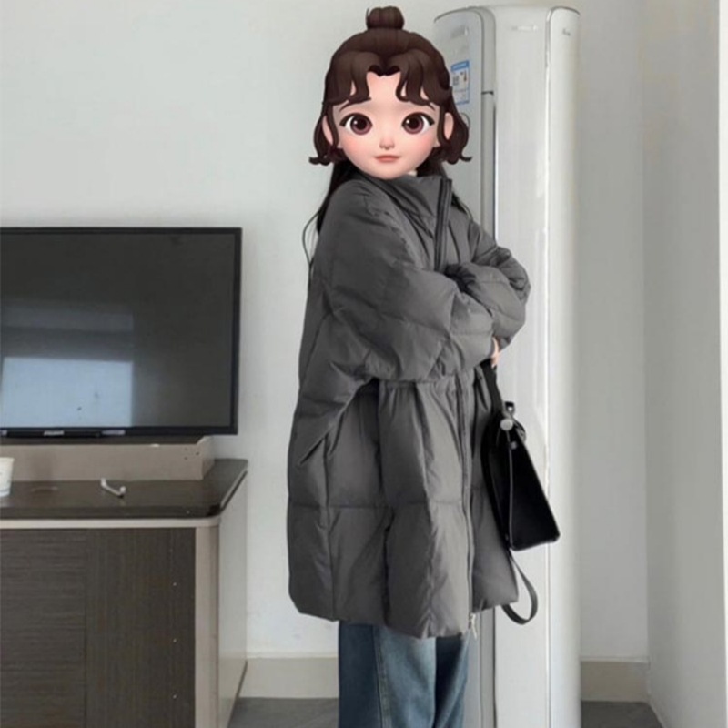 2025年新款羽绒棉服女冬季韩版中长款棉袄宽松过膝加厚棉衣外套潮高清大图