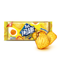 亿滋闲趣清咸薄脆饼干蟹逅咸蛋黄味90g/袋