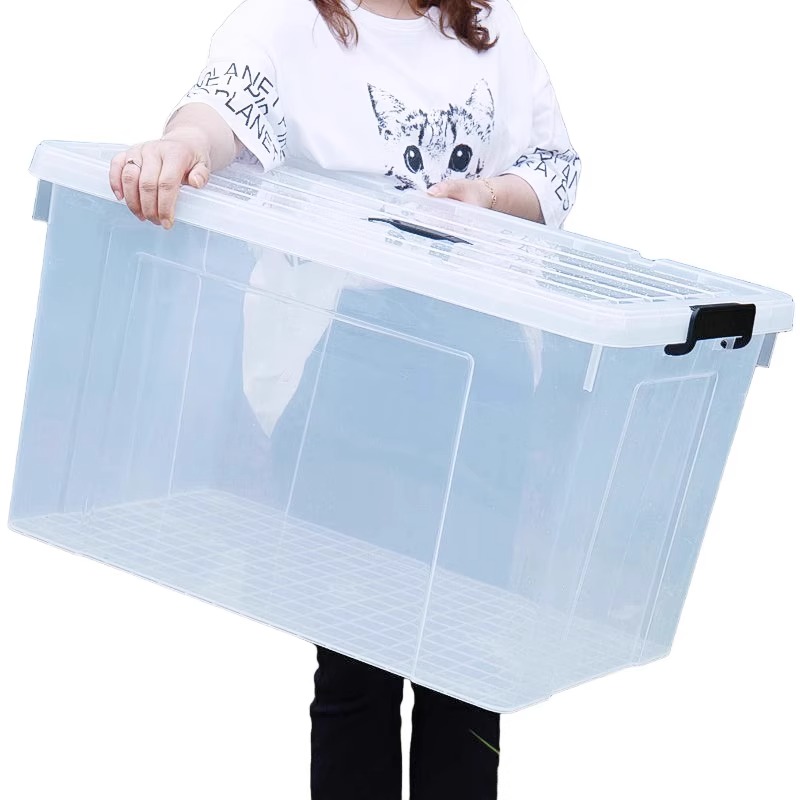 老房太太 收纳箱 透明整理箱 110L 手提塑料储物箱 L228/个高清大图