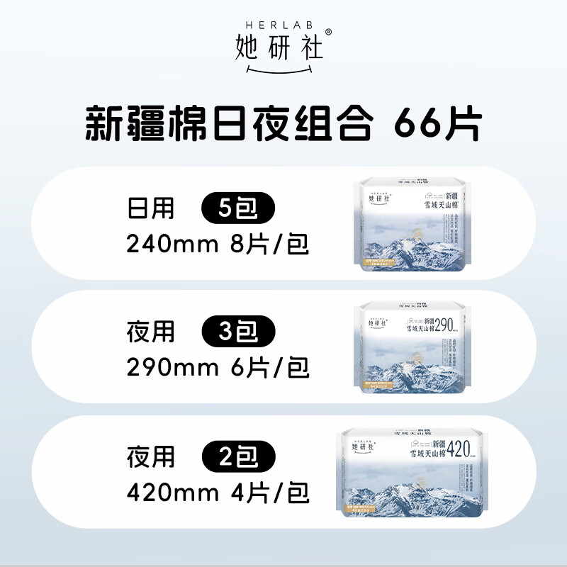 她研社™ 新疆雪域天山棉日夜组合套装66片高清大图