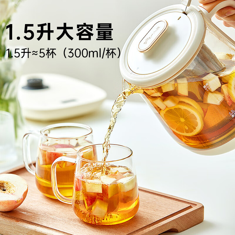 小熊(Bear)养生壶 煮茶壶 1.5升迷你家用烧水壶煮水壶 316L不锈钢 YSH-D15D8