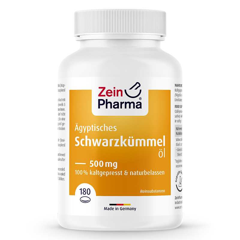 德国进口 Zeinpharma ZP天然冷榨活性埃及黑孜然籽油 女性非蔓越莓软胶囊500mg高清大图