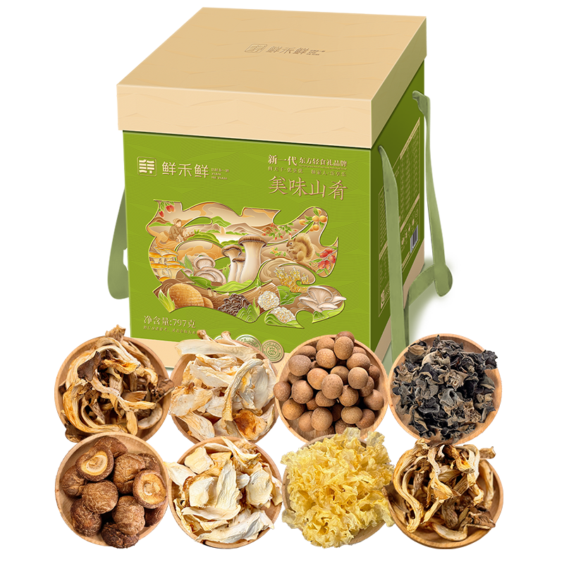 鲜禾鲜美味山肴菌菇礼盒797g.