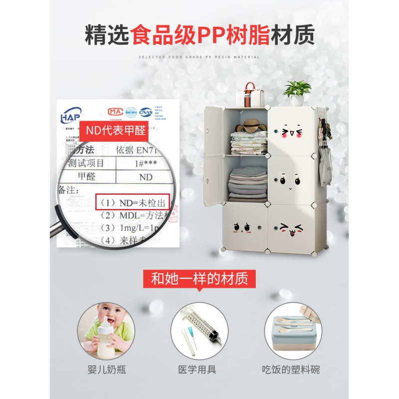 衣柜收纳柜子简易布衣柜床上出租房用衣服挂儿童储物省空间抽屉式收纳柜 三维工匠高清大图