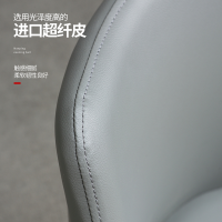 意梵 北欧餐椅皮艺餐椅电镀不锈钢软包椅子 后现代轻奢样板房网红椅 CY1828