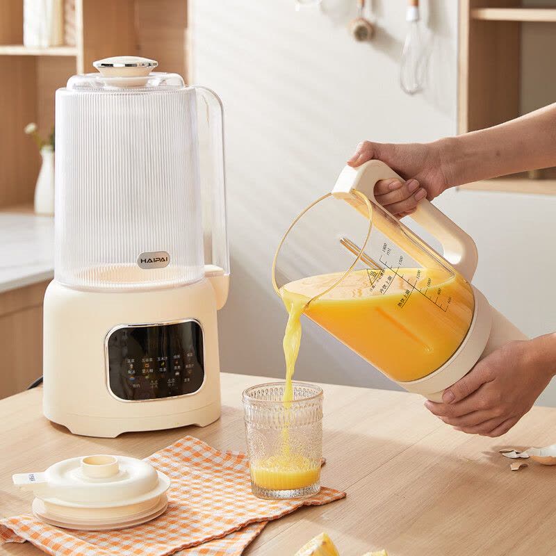 海牌(HAIPAI)加热破壁营养料理机 HP-PB858B[白色]豆浆机1.5L大容量图片