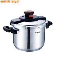 苏泊尔（SUPOR）D22E1 304压力锅正品巧易开不锈钢复底高压力锅 电磁炉燃气通用6L
