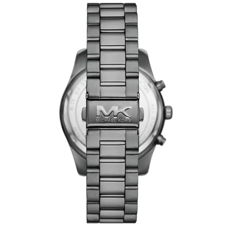 Michael Kors 男士石英计时枪色不锈钢腕表手链套装商务休闲防水耐高清大图