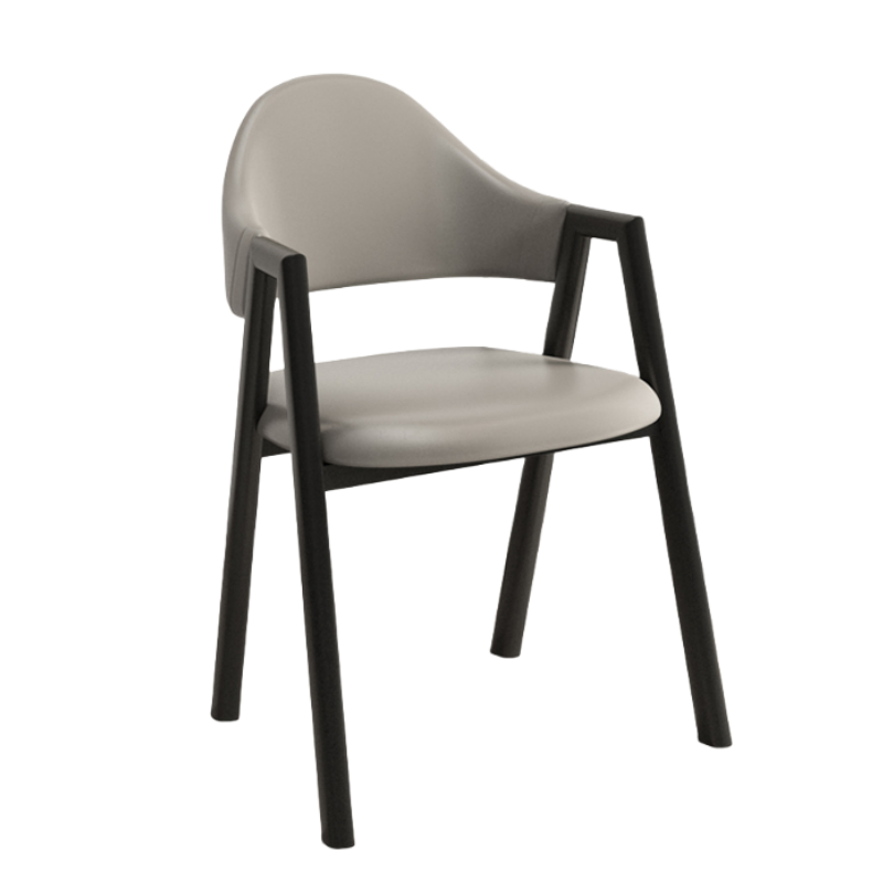 铭思达休闲椅皮质把高清大图